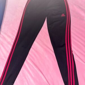 Adidas women’s Black and Pink Track Pants